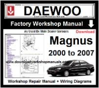 Daewoo Magnus Workshop Manual Download